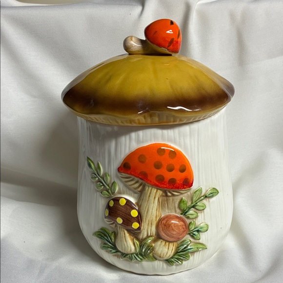 Sear’s Roebuck & Co. Other - Vintage Sears Merry Mushroom Small Canister Jar With Lid 1970s Replacement